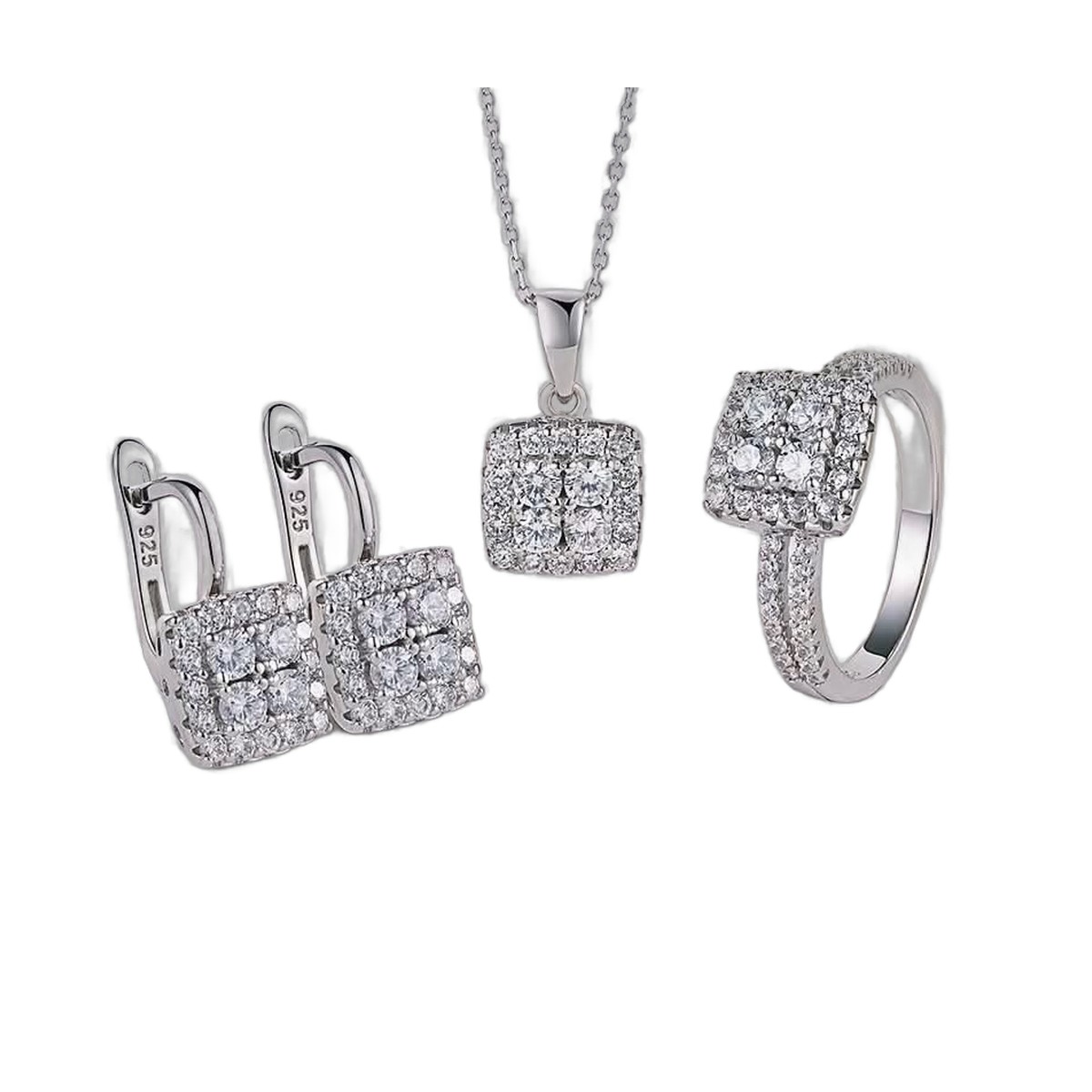 Crystal Square Three-Piece Set