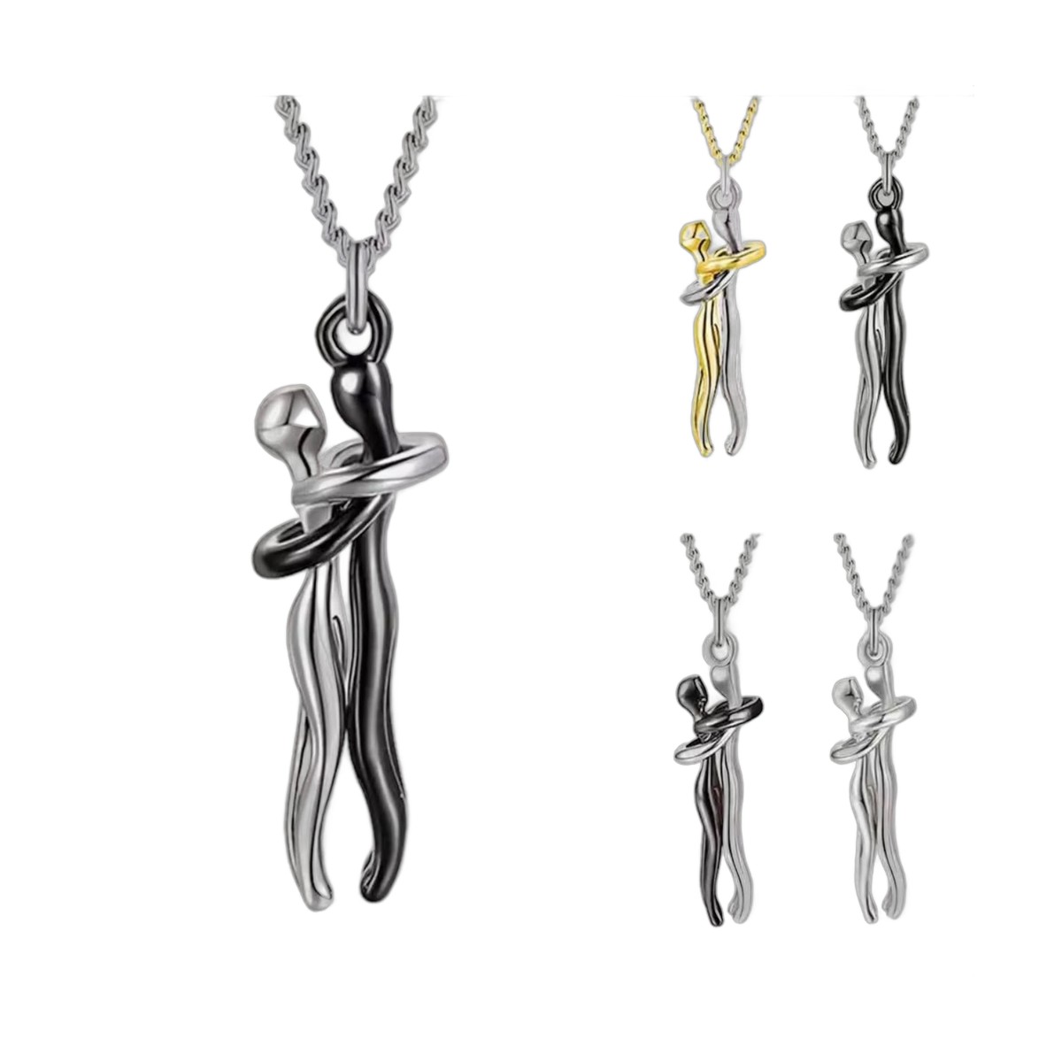 The Embrace Pendant in Silver