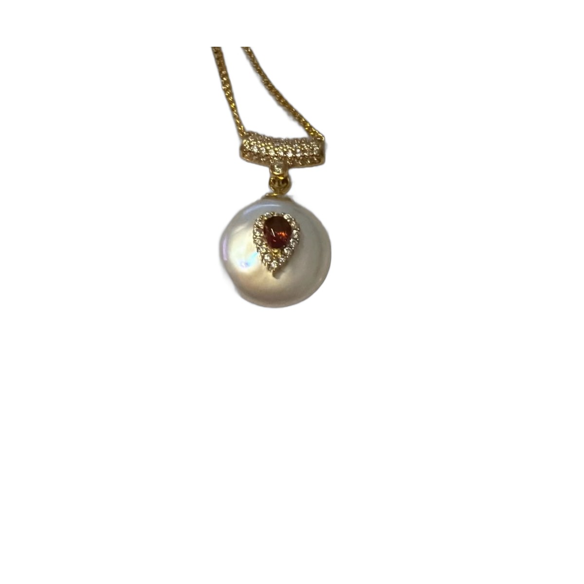 Pearl Orb Pendant in Gold