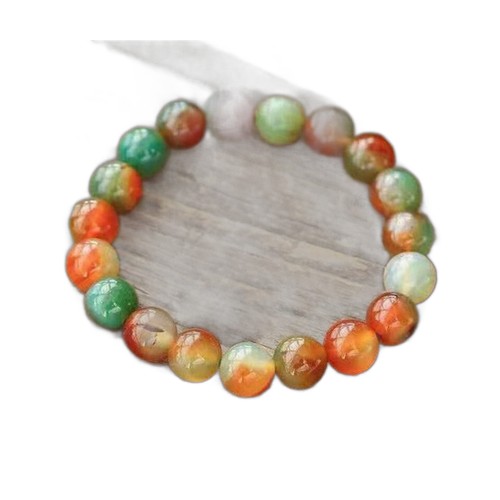 Autumn Agate Bead Bracelet