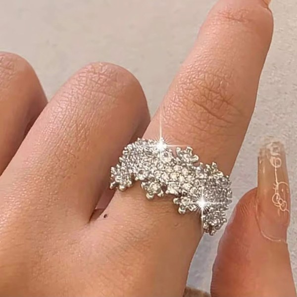Blossom Cluster Ring in Pavé Crystal