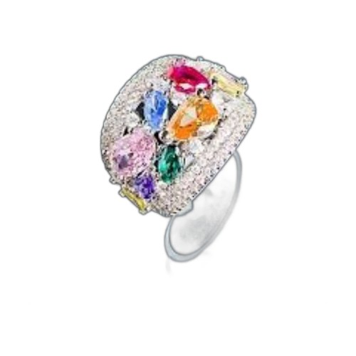 Confetti Pavé Dome Ring