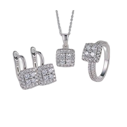 Crystal Square Three-Piece Set