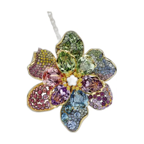 Gemstone Blossom Statement Pendant