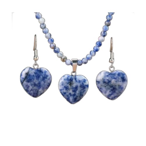 Sodalite Heart Three-Piece Set
